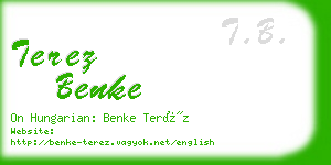 terez benke business card